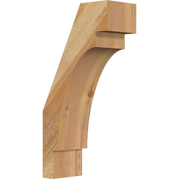 Ekena Millwork 4"W x 8"D x 16"H Merced Rough Sawn Knee Brace, Western Red Cedar BRC04X08X16MRC00RWR - main